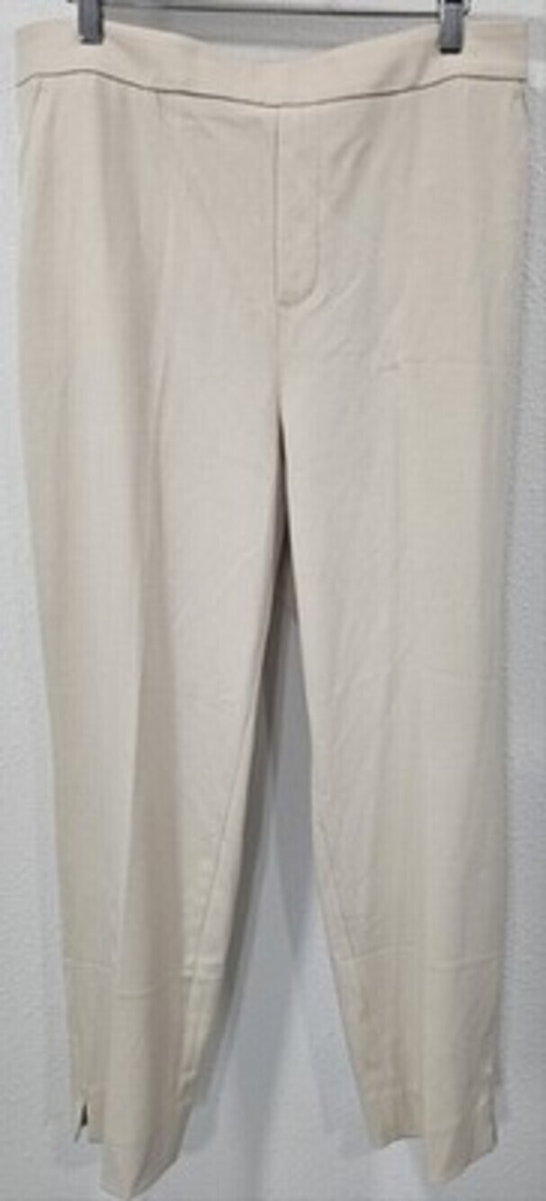 Banana Republic Straight Leg Ankle Taper Hayden Pants Womens 14P High Rise Beige - Picture 1 of 8